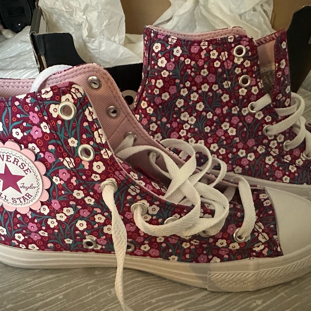 Converse Floral High-Top Sneakers